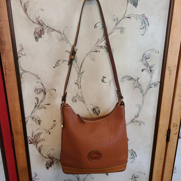 Dooney Bourke Womens Bag Vintage Crossbody Quiet Luxury Pebbled Leather Preppy - Picture 4 of 9